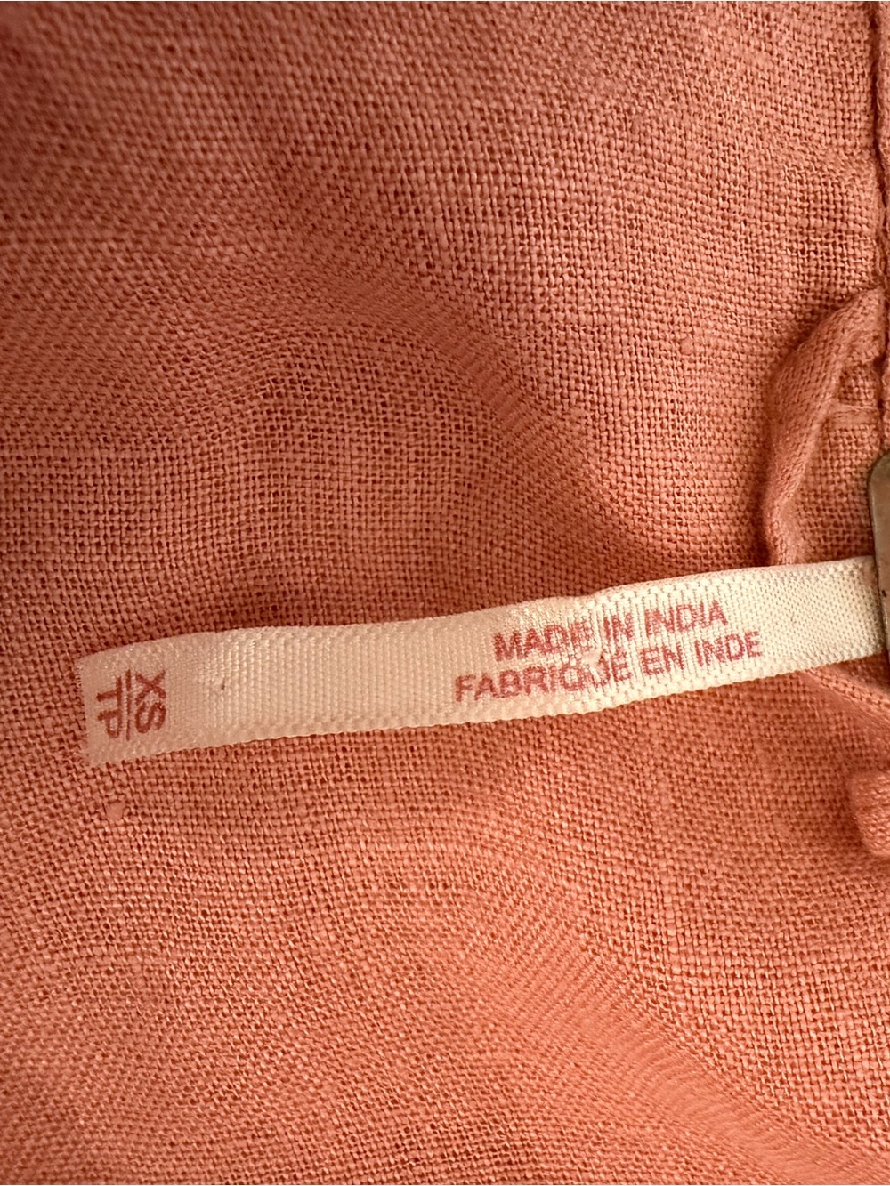 Free People Linen Blend Shirt Dress XS Coral Utility Button Front Tunic - Picture 5 of 12